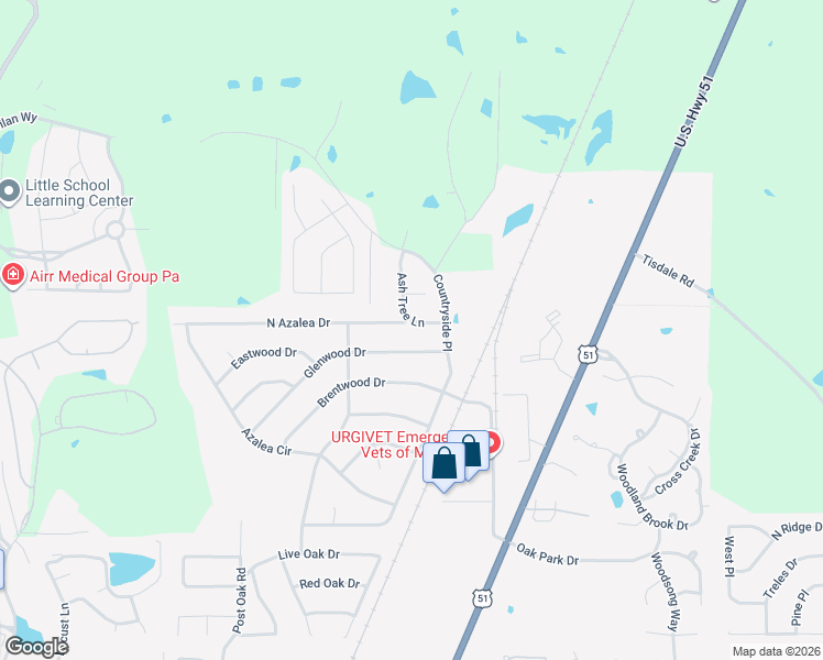 map of restaurants, bars, coffee shops, grocery stores, and more near 417 Ash Tree Lane in Madison
