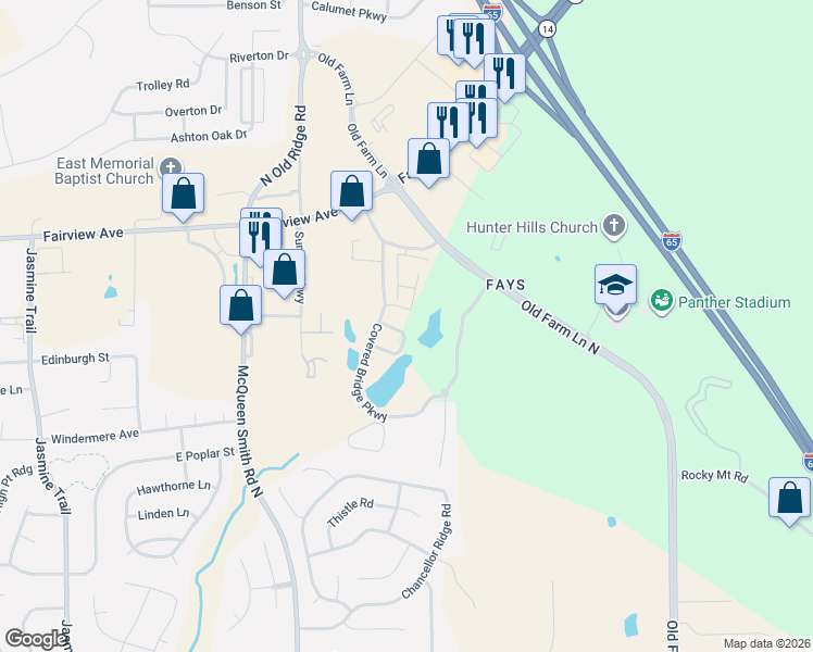 map of restaurants, bars, coffee shops, grocery stores, and more near 1211 Sadie Circle in Prattville