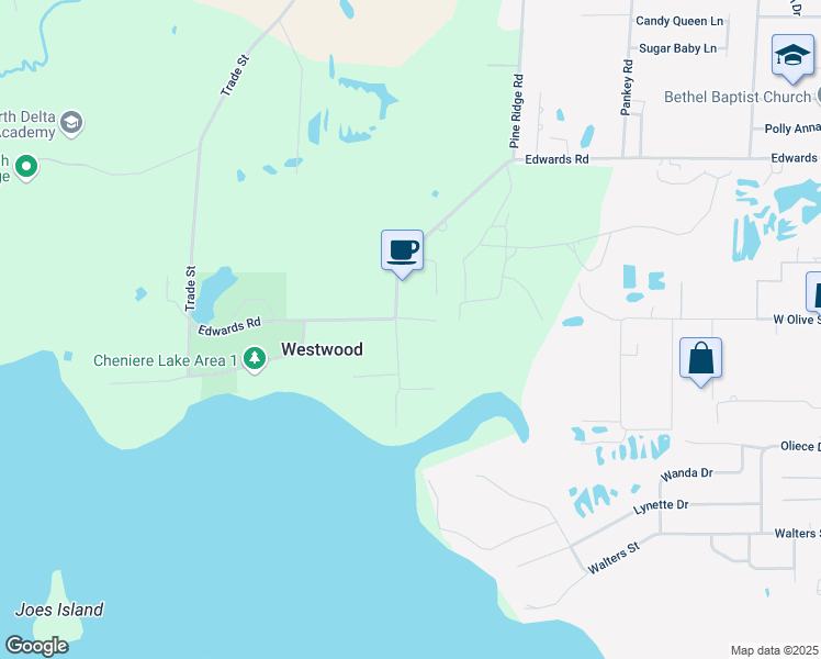 map of restaurants, bars, coffee shops, grocery stores, and more near 262-298 Sandifer Rd in West Monroe