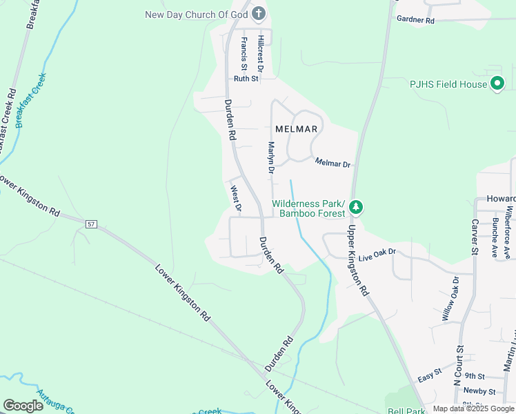 map of restaurants, bars, coffee shops, grocery stores, and more near 501-597 Durden Road in Prattville