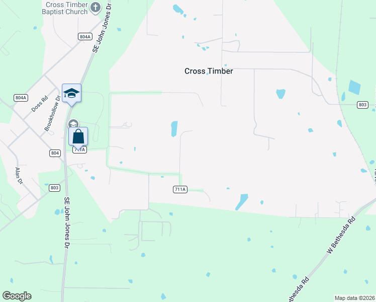 map of restaurants, bars, coffee shops, grocery stores, and more near 1010 Tejas Trail in Burleson