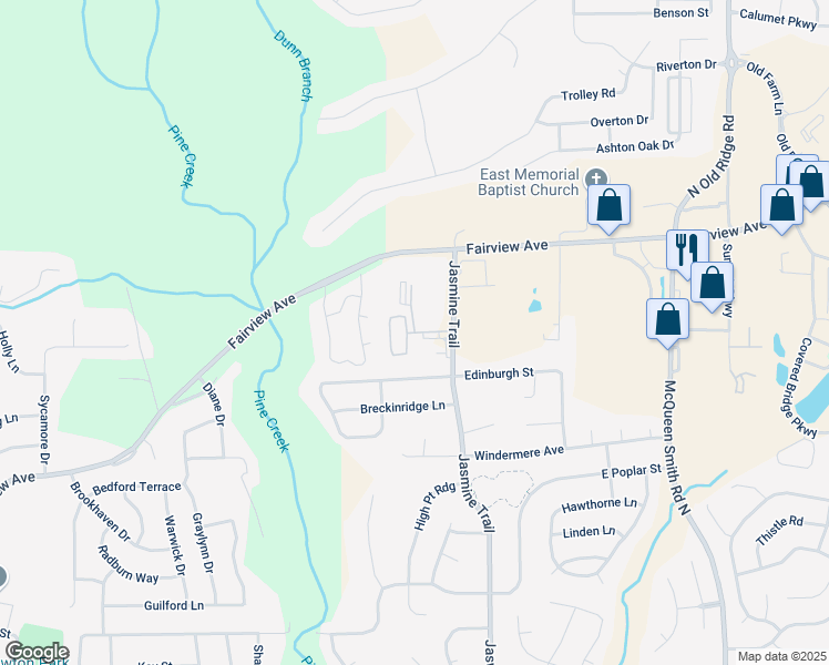 map of restaurants, bars, coffee shops, grocery stores, and more near 202 Nisbett Court in Prattville
