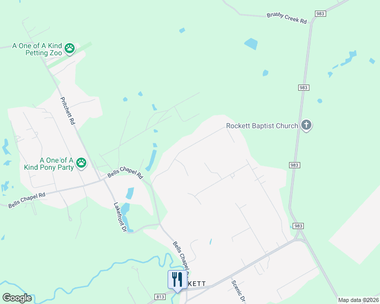 map of restaurants, bars, coffee shops, grocery stores, and more near 230 Chapel Hill Lane in Waxahachie