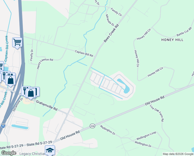 map of restaurants, bars, coffee shops, grocery stores, and more near 32 Scots Pine in Ridgeland