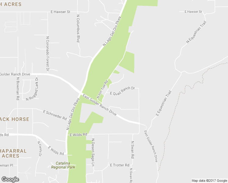 map of restaurants, bars, coffee shops, grocery stores, and more near 4539 East Golder Ranch Drive in Tucson