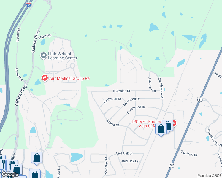 map of restaurants, bars, coffee shops, grocery stores, and more near 1026 North Azalea Drive in Madison