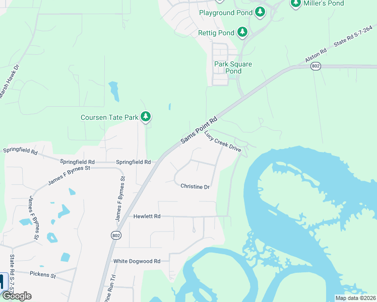 map of restaurants, bars, coffee shops, grocery stores, and more near 1 Patricia Court in Beaufort