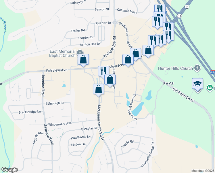 map of restaurants, bars, coffee shops, grocery stores, and more near 1805 Station Drive in Prattville