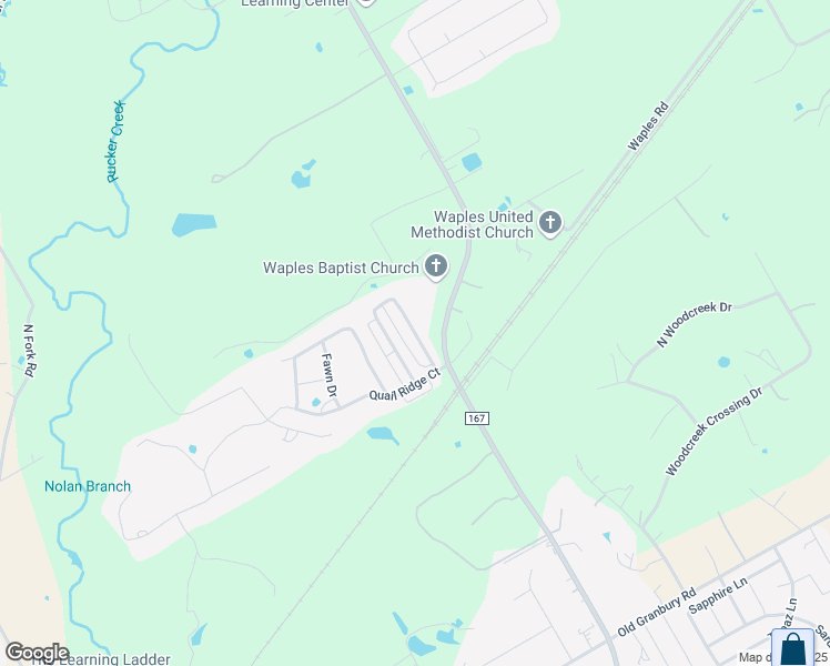 map of restaurants, bars, coffee shops, grocery stores, and more near 842 Meadowlark Circle in Granbury