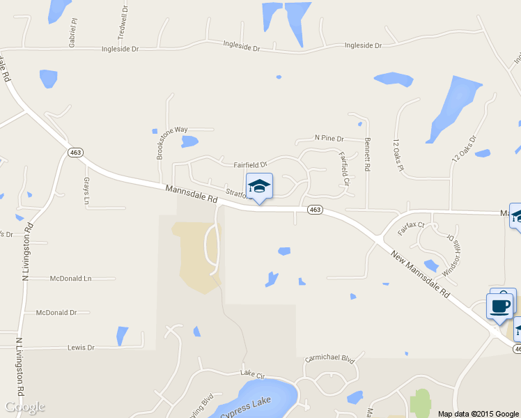map of restaurants, bars, coffee shops, grocery stores, and more near 1365 Mannsdale Road in Madison