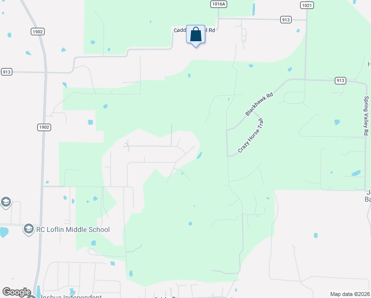 map of restaurants, bars, coffee shops, grocery stores, and more near 1308 Apache Court in Joshua