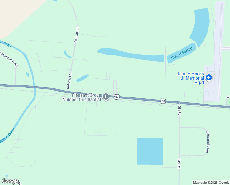 map of restaurants, bars, coffee shops, grocery stores, and more near Lewis Road in Rayville