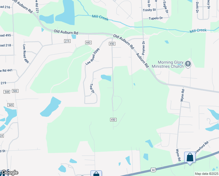 map of restaurants, bars, coffee shops, grocery stores, and more near 433-443 Lee Road 450 in Phenix City