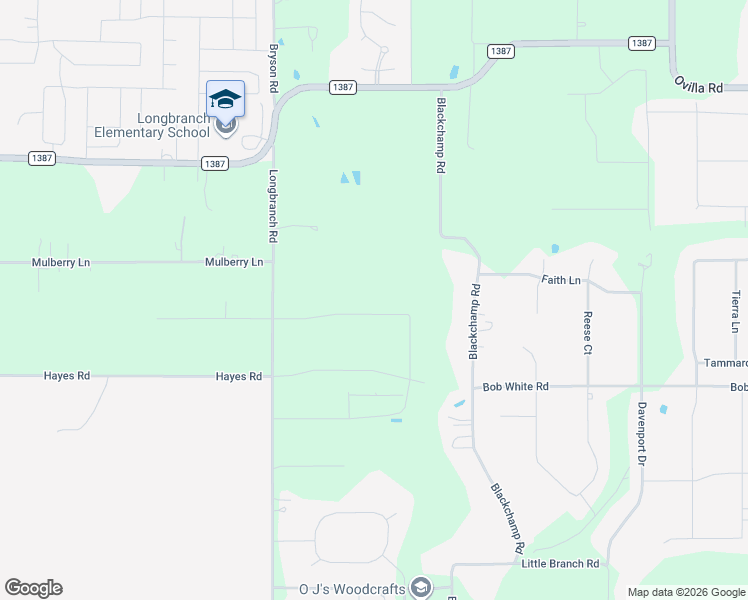 map of restaurants, bars, coffee shops, grocery stores, and more near 251 Black Champ Road in Waxahachie