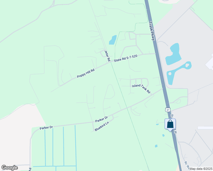 map of restaurants, bars, coffee shops, grocery stores, and more near 31 Hilanda Drive in Beaufort