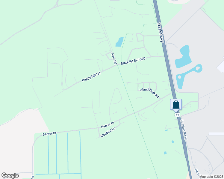 map of restaurants, bars, coffee shops, grocery stores, and more near 31 Hilanda Drive in Beaufort