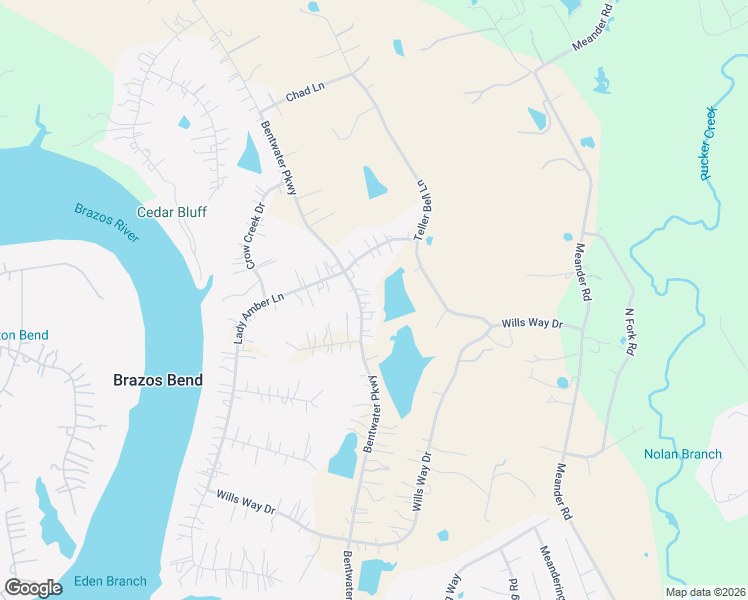 map of restaurants, bars, coffee shops, grocery stores, and more near 1507 Bentwater Parkway in Granbury