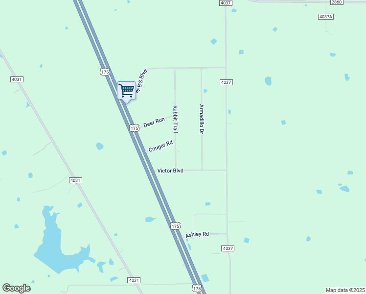 map of restaurants, bars, coffee shops, grocery stores, and more near 5431 Rabbit Trail in Kemp