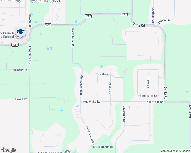 map of restaurants, bars, coffee shops, grocery stores, and more near 7440 Faith Ln in Waxahachie