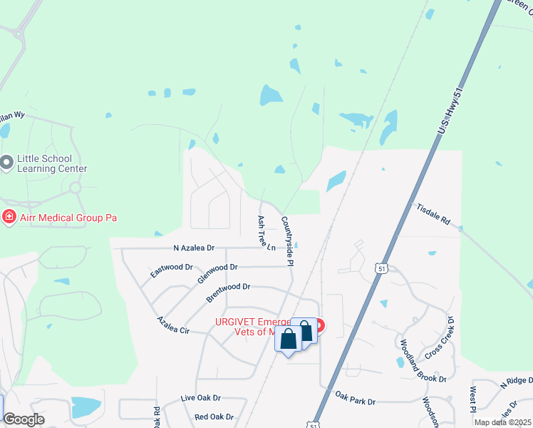 map of restaurants, bars, coffee shops, grocery stores, and more near 438 Ash Tree Lane in Madison