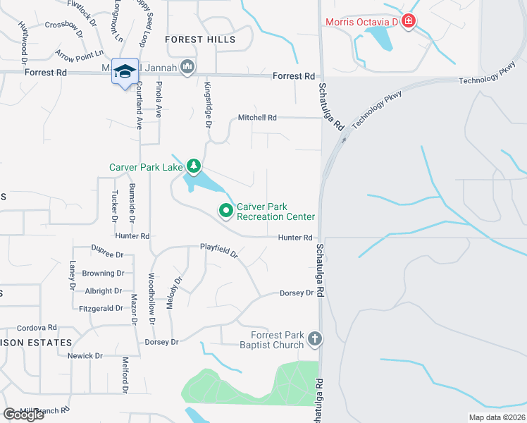 map of restaurants, bars, coffee shops, grocery stores, and more near 2131 Hunter Court in Columbus