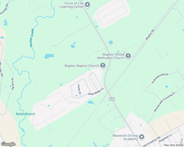 map of restaurants, bars, coffee shops, grocery stores, and more near 842 Meadowlark Circle in Granbury