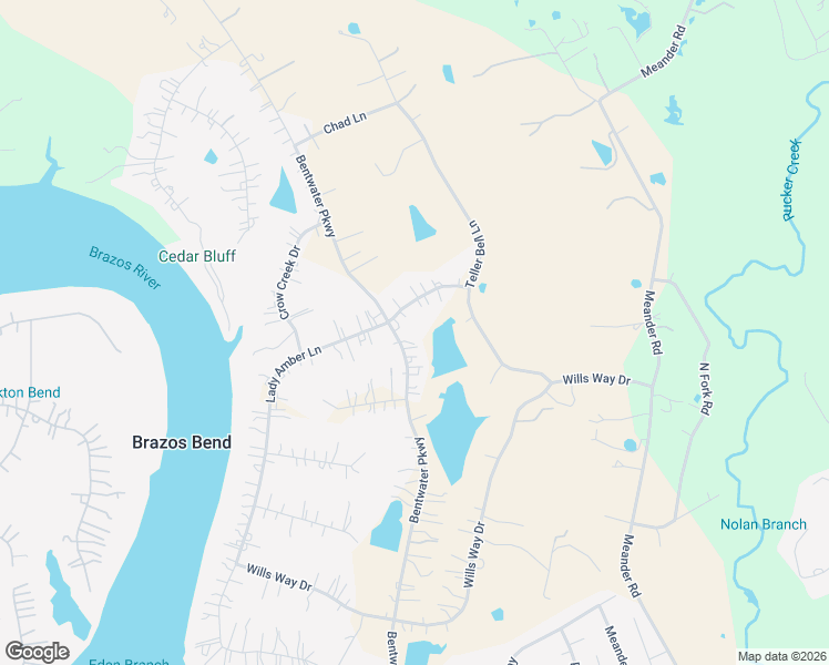 map of restaurants, bars, coffee shops, grocery stores, and more near 1507 Bentwater Parkway in Granbury