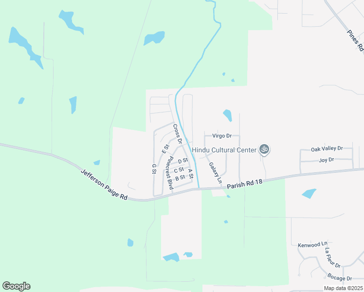 map of restaurants, bars, coffee shops, grocery stores, and more near 1st East Street in Shreveport