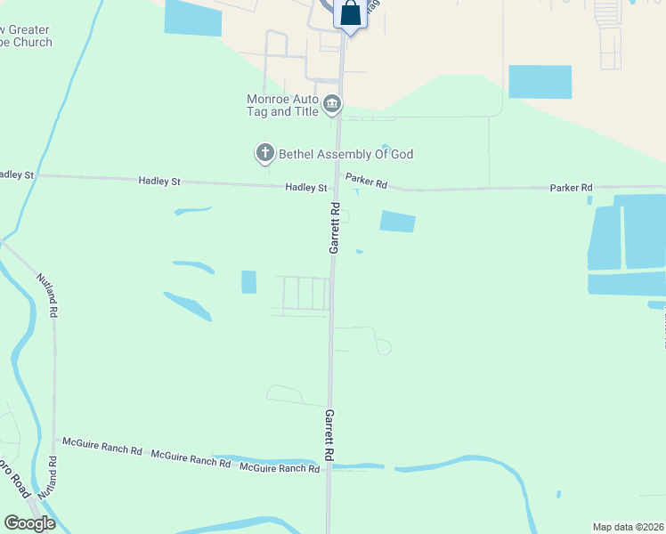 map of restaurants, bars, coffee shops, grocery stores, and more near 2145 Garrett Rd in Monroe