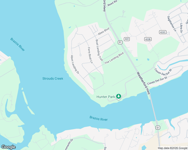 map of restaurants, bars, coffee shops, grocery stores, and more near 427 River Bank Lane in Granbury