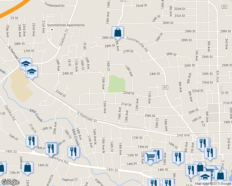map of restaurants, bars, coffee shops, grocery stores, and more near 2112 14th Court in Phenix City