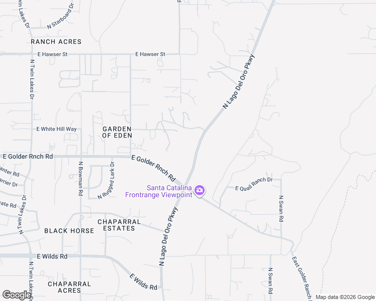 map of restaurants, bars, coffee shops, grocery stores, and more near 15247 North Lago Del Oro Parkway in Tucson