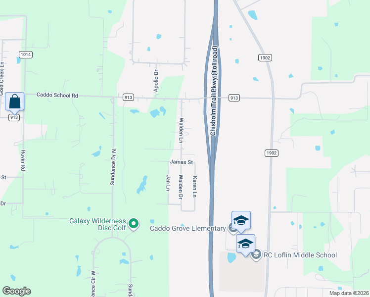 map of restaurants, bars, coffee shops, grocery stores, and more near 7300 Walden Drive in Joshua