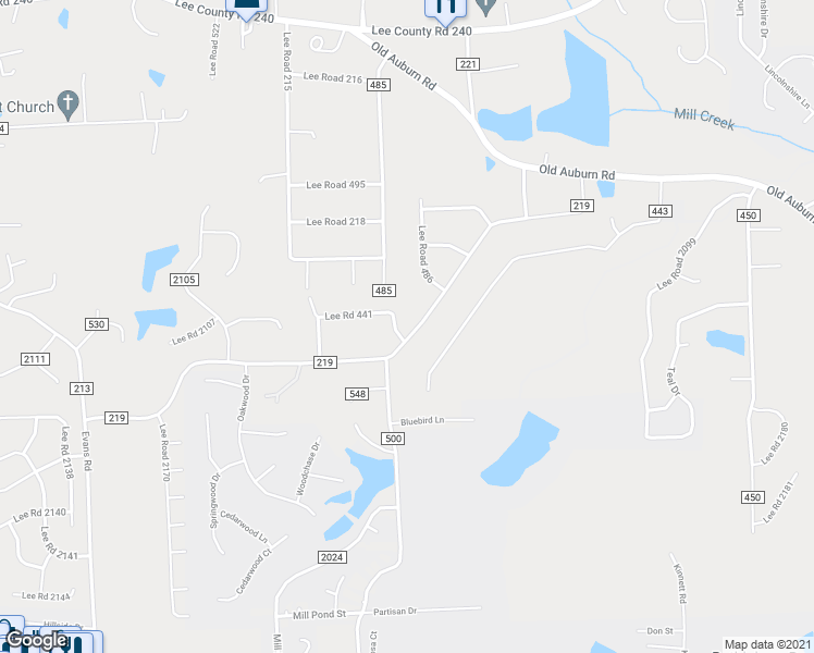 map of restaurants, bars, coffee shops, grocery stores, and more near 610 Lee Road 219 in Phenix City