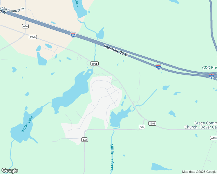 map of restaurants, bars, coffee shops, grocery stores, and more near Garden Valley Drive in Lindale