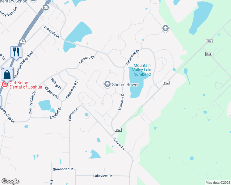 map of restaurants, bars, coffee shops, grocery stores, and more near 3025 Greenway Drive in Burleson