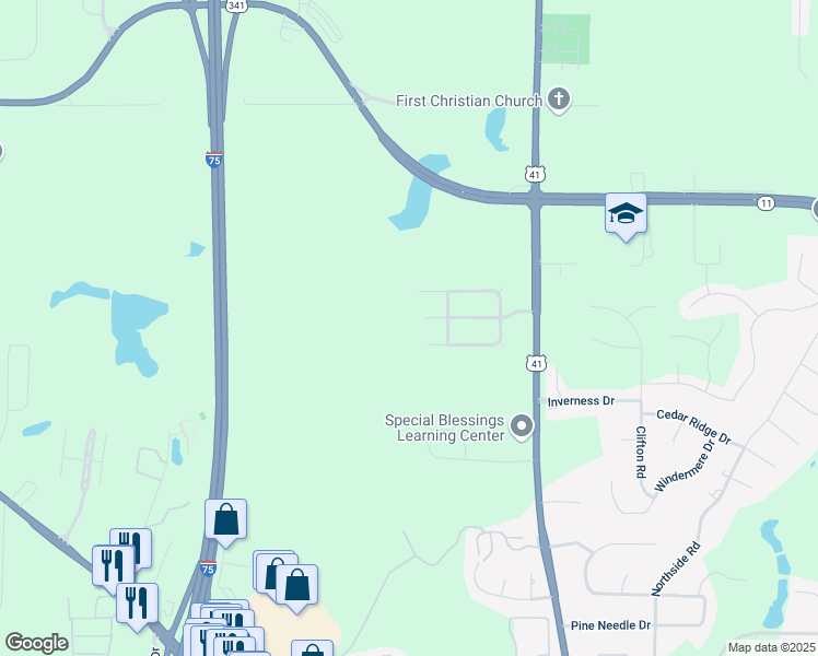 map of restaurants, bars, coffee shops, grocery stores, and more near 305 Longbridge Way in Perry