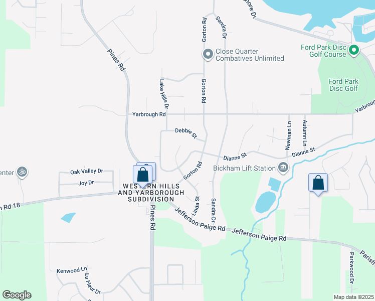 map of restaurants, bars, coffee shops, grocery stores, and more near 6373 Dianne Street in Shreveport