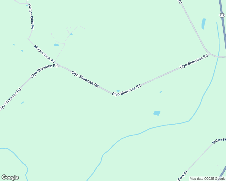 map of restaurants, bars, coffee shops, grocery stores, and more near 2807 Clyo Shawnee Road in Clyo