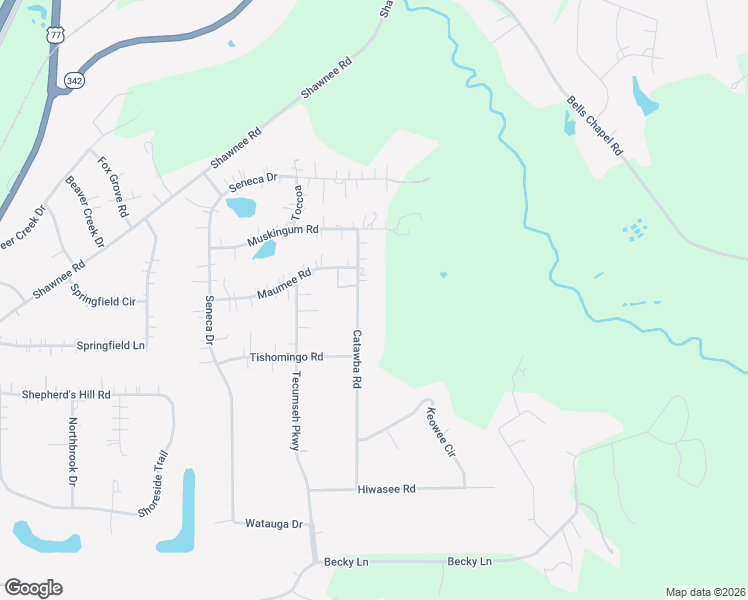 map of restaurants, bars, coffee shops, grocery stores, and more near 208 Catawba Road in Waxahachie