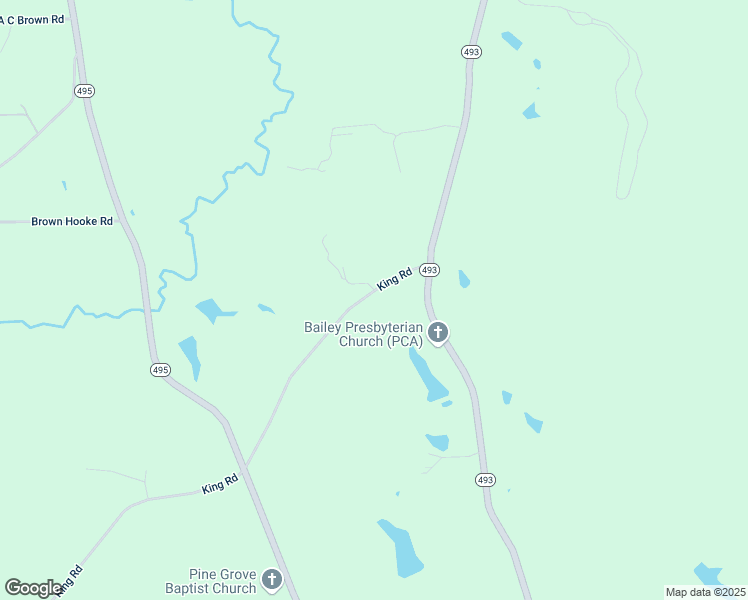map of restaurants, bars, coffee shops, grocery stores, and more near 8734 King Road in Bailey