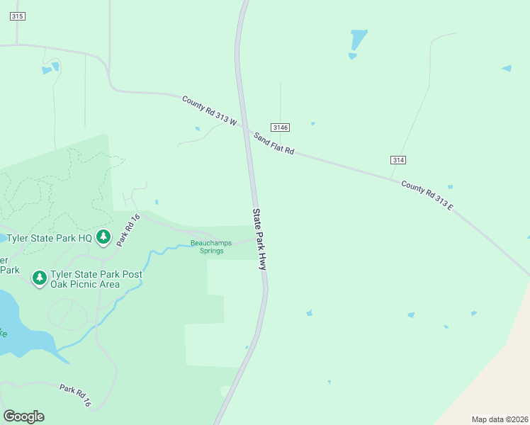 map of restaurants, bars, coffee shops, grocery stores, and more near 15030 State Park Highway in Tyler