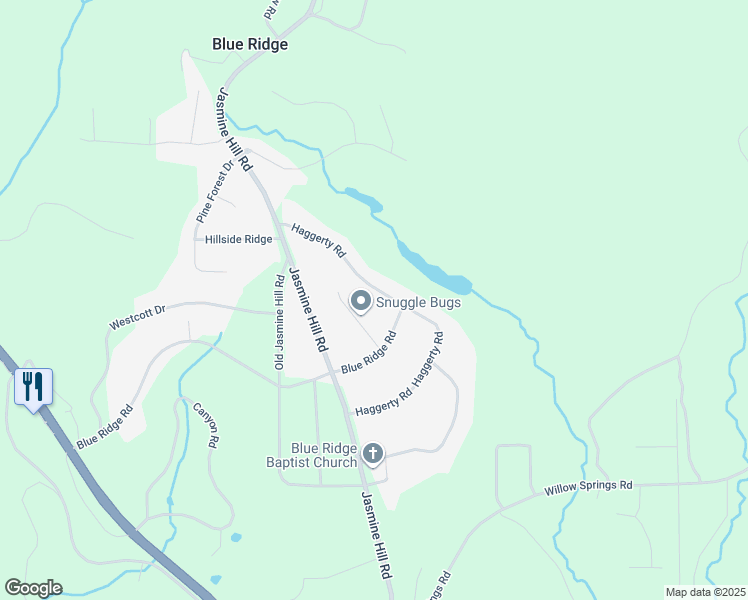 map of restaurants, bars, coffee shops, grocery stores, and more near 638 Haggerty Road in Wetumpka