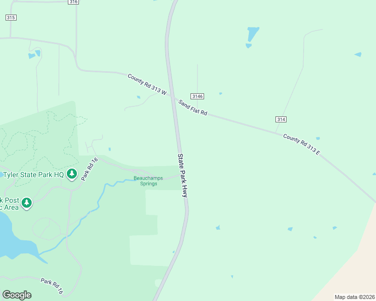 map of restaurants, bars, coffee shops, grocery stores, and more near 15030 State Park Highway in Tyler
