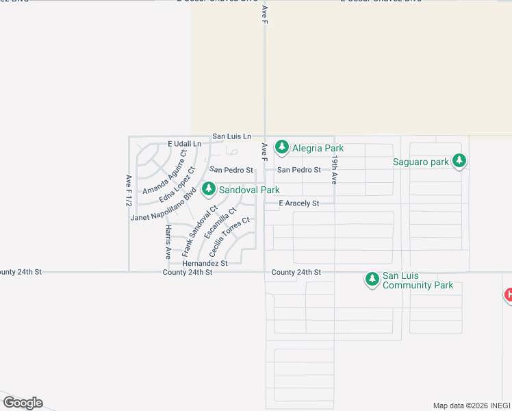 map of restaurants, bars, coffee shops, grocery stores, and more near Rachel Dodge Avenue in San Luis