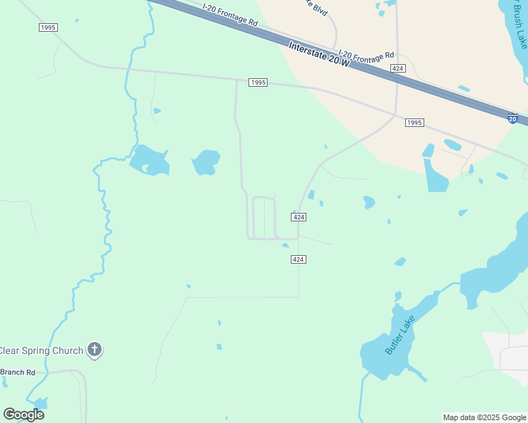 map of restaurants, bars, coffee shops, grocery stores, and more near 14734 County Road 424 in Lindale