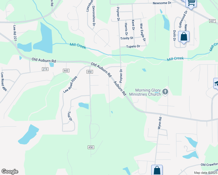 map of restaurants, bars, coffee shops, grocery stores, and more near Lee Road 220 in Phenix City