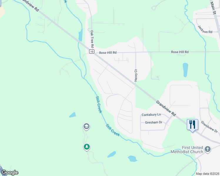 map of restaurants, bars, coffee shops, grocery stores, and more near Burke Road in Millbrook