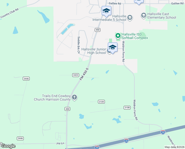 map of restaurants, bars, coffee shops, grocery stores, and more near 145 Deer Creek Lane in Hallsville