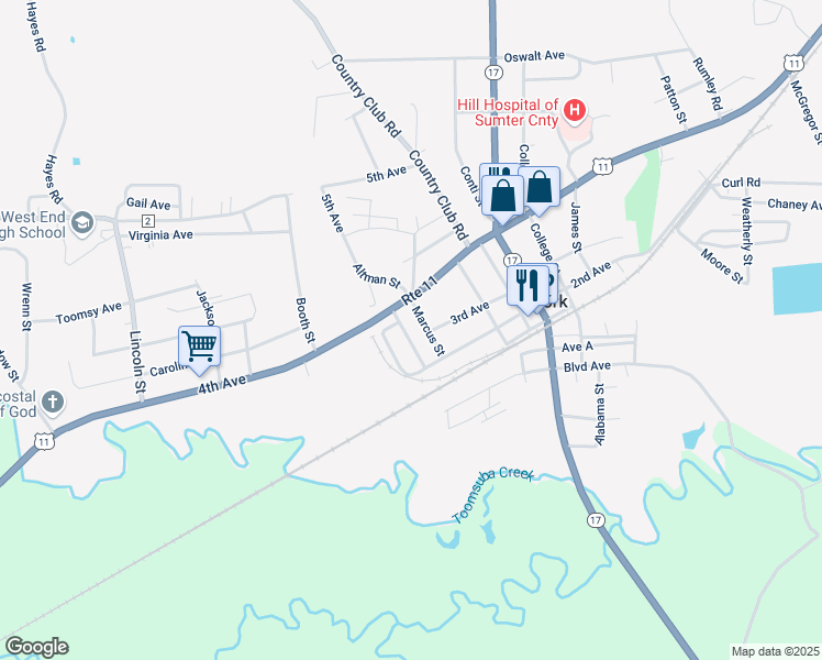 map of restaurants, bars, coffee shops, grocery stores, and more near 202-311 McConnell Street in York